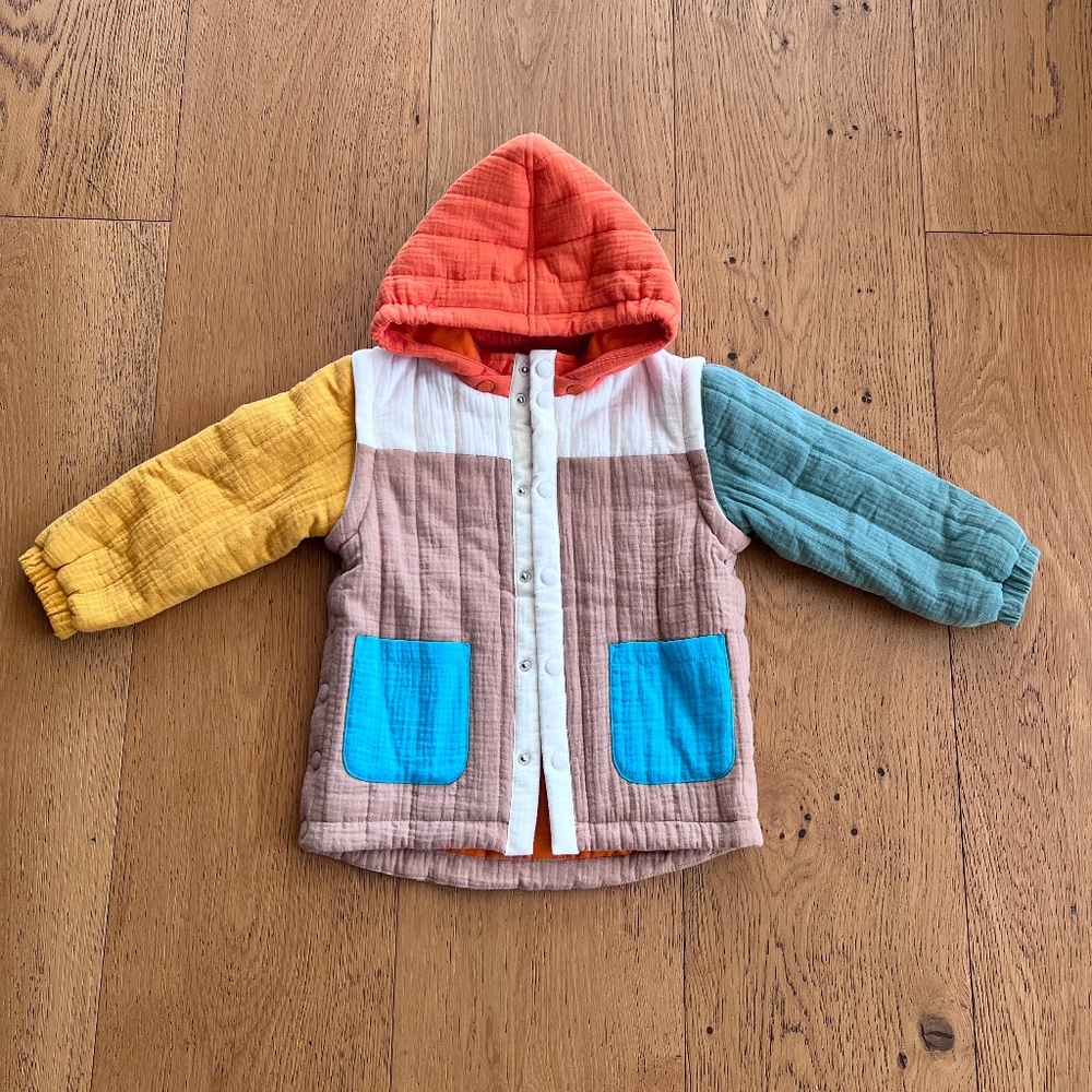 Christian Robinson x Target Quilted Colorblock Coat 4T - Adaptive design